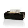 Handmade Black Marble Tissue Box With Brass Accent, thumbnail 2 of 2
