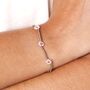 Stainless Steel Daisy Beaded Bracelet, thumbnail 4 of 8