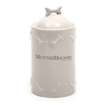 Luxury Ceramic Mutts And Hounds Pet Treat Jar, 2 of 3