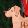 Golden Retriever Personalised Dog Wooden Decoration, thumbnail 2 of 5