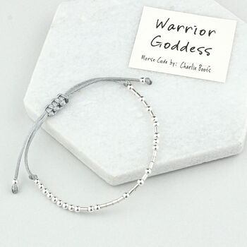 'Warrior Goddess' Morse Code Bracelet, 2 of 12