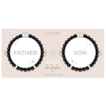 Father And Son Semi Precious Stones Bracelet Set, 2 of 3