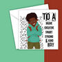 To A … Black Boy Greetings Card, thumbnail 1 of 5
