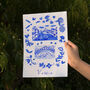 Scenes Of Venice, Italy Blue Tile Inspired Travel Print, thumbnail 8 of 12