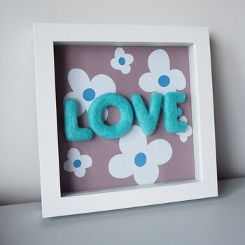 Box Frame 'Love' And Daisy Print, 7 of 10
