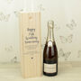 Personalised Wedding Anniversary Wooden Bottle Box, thumbnail 1 of 3