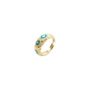 Natural Textured Sterling Silver Evil Eye Ring, thumbnail 9 of 10