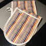 Imperfecto Happy Stripe Double Oven Gloves, thumbnail 5 of 6