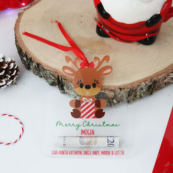 Personalised Money Gift Holder Reindeer, 2 of 7
