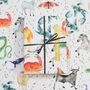 Zodiac Animal Recycled Wrapping Paper Pack, thumbnail 1 of 7