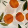 New Baby Gift, Extra Large Orange Print Baby Muslin, thumbnail 4 of 4