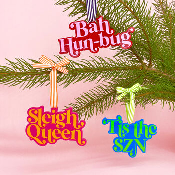 Sleigh Queen Christmas Tree Decoration, 2 of 2
