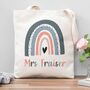 Luxury Personalised Blue Teacher Tote Bag, thumbnail 1 of 2