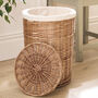 Round Laundry Basket With Lining, thumbnail 3 of 6