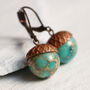 Turquoise Acorn Earrings, thumbnail 1 of 8