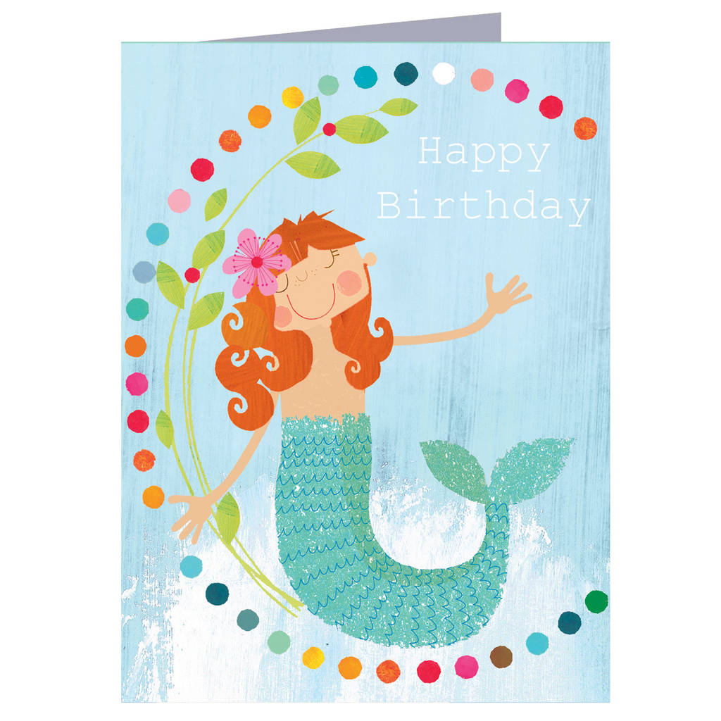 Happy Birthday Mermaid Mini Card By Kali Stileman Publishing ...