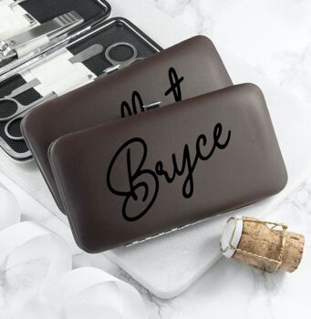 Personalised Monogram Manicure Set, 6 of 7