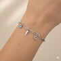 Charm Builder™ Silver Paperclip Chain Multi Charm Bracelet, thumbnail 1 of 10