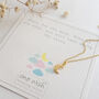 Tiny Gold Plated Crescent Moon With Star On 16' Chain, thumbnail 2 of 9