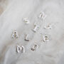 Sterling Silver Chunky Bubble Initial Letter Necklace, thumbnail 6 of 10