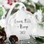 Personalised Love From Bump Christmas Bauble, thumbnail 1 of 4
