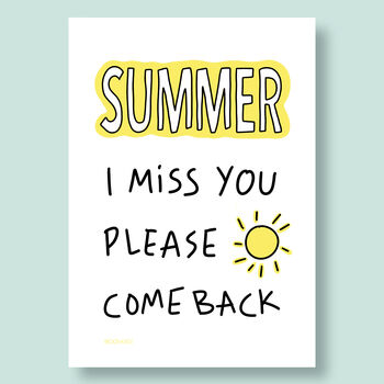 Summer I Miss You, Please Come Back Print, 7 of 8