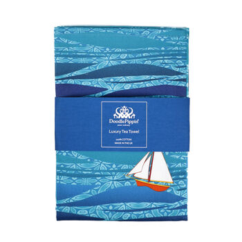 Caribbean Sailing | 100% Cotton Tea Towel | Made In England, 9 of 12