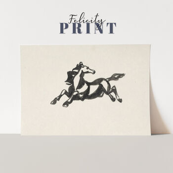 Art Deco Horse Print Framed Or Unframed, 9 of 12
