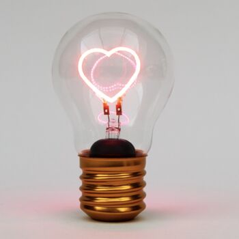 Cordless Edison Heart Lightbulb, 2 of 7