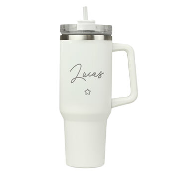 Personalised Star Extra Large Travel Cup With Handle, 4 of 7
