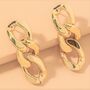 Gold Plated Chunky Curb Chain Stud Earring, thumbnail 6 of 7