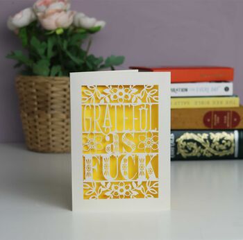 Grateful As Fuck Laser Cut Card, 10 of 11