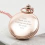Personalised Pocket Watch Rose Gold, thumbnail 2 of 4