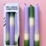 'Apple Crumble' Trio Of Dip Dyed Dinner Candles, thumbnail 3 of 4