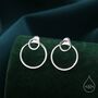 Sterling Silver Double Circle Ear Jacket, thumbnail 1 of 11