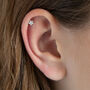 Tiny Floral Helix Stud Earring, thumbnail 4 of 5