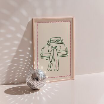 Just Married Personalised Wedding Gift Print, 3 of 4