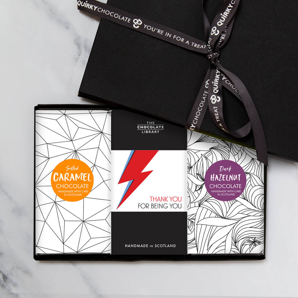 Bowie Inspired Chocolate Bar By Quirky Chocolate