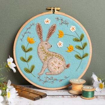 Wild Hare Felt Appliqué Hoop Kit, 6 of 7