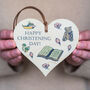 Christening Token Gift Wooden Heart Wall Hanging, thumbnail 4 of 5