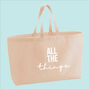All The Things Premium Canvas Oversized Tote Bag, thumbnail 1 of 10