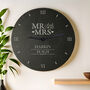 Personalised Mr And Mrs Slate Clock, thumbnail 1 of 5