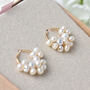 Mini Pearls Cluster Stud Earrings, thumbnail 7 of 11
