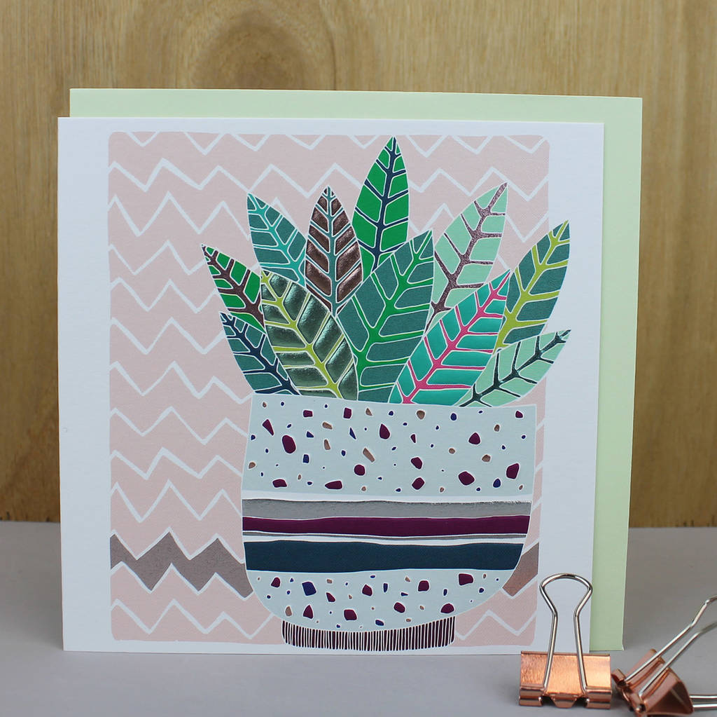 Greeting Card Potted Plant Theme By Molly Mae