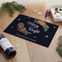 Personalised Christmas Floral Glass Worktop Saver, thumbnail 2 of 5