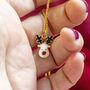 Rudolph Reindeer Necklace, thumbnail 6 of 9