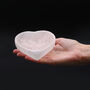 Selenite Crystal Heart Shaped Cleansing And Charging Bowl, thumbnail 2 of 4
