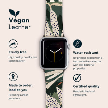 Tropical Abstract Vegan Leather Apple Watch Band, 2 of 6