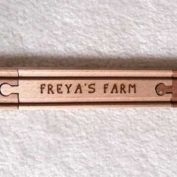 Personalised Wooden Farm With Animals Train Set Wooden Toy, 5 of 6