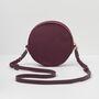 Magical Mushroom Embroidered Burgundy Velvet Circle Bag, thumbnail 3 of 7